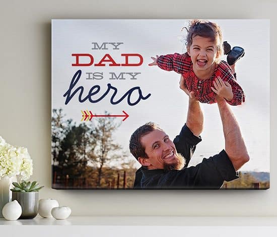 Create a canvas print for Dad of fun family times