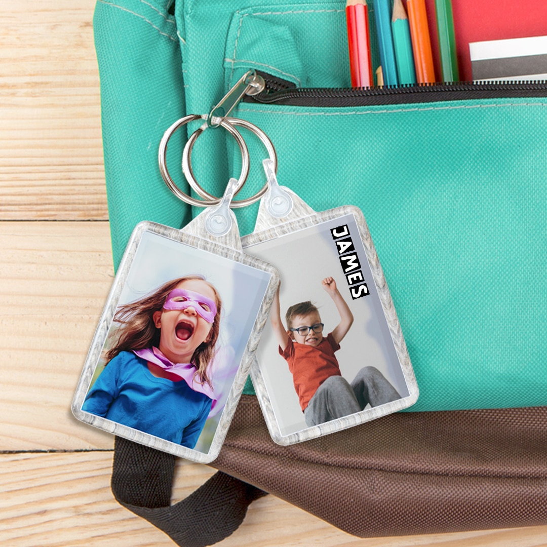 Personallise their school bags with a custom keyring - bag tag