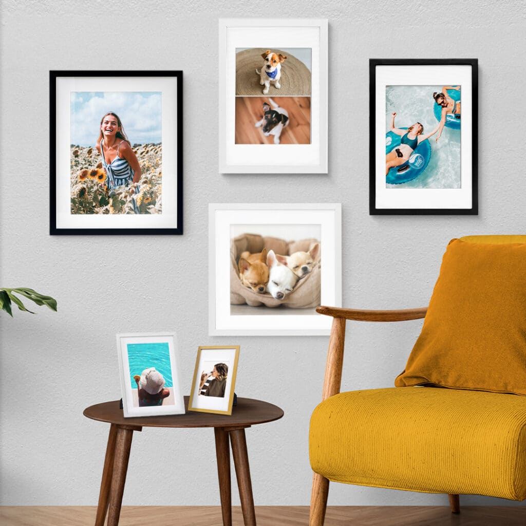 Create a stunning gallery look in your home with Snapfish framed photo prints