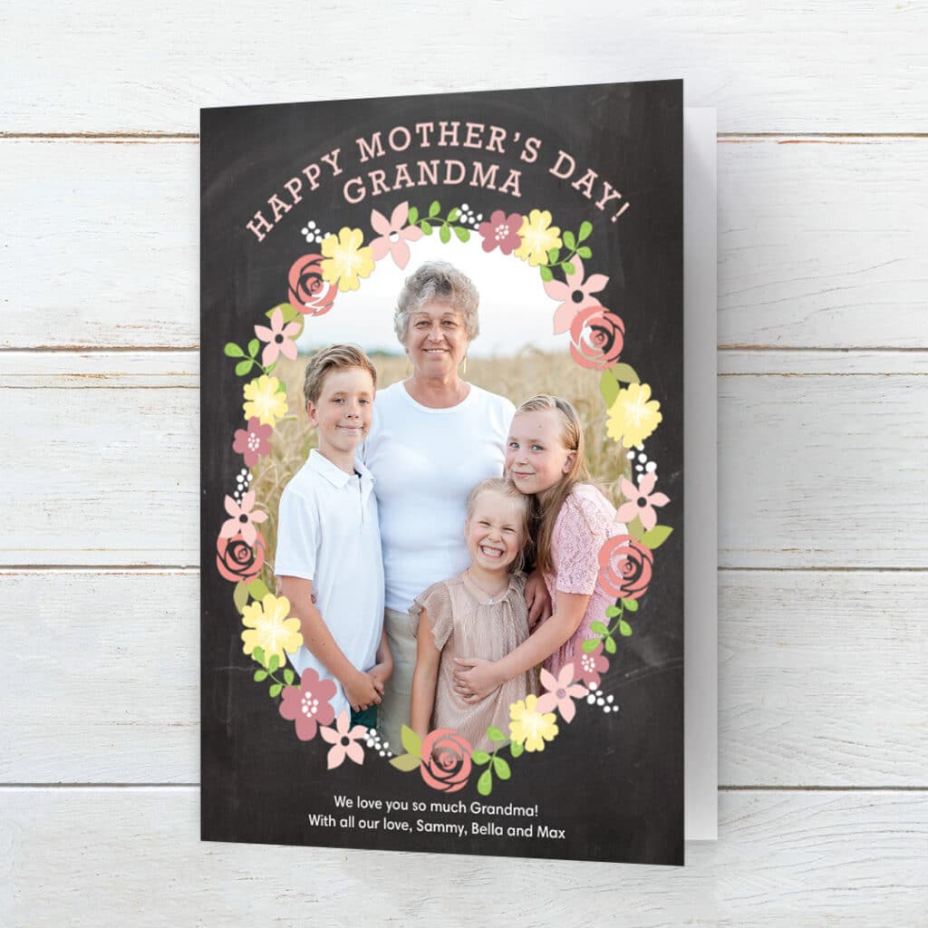 Mother's Day Grandma Floral Wreath