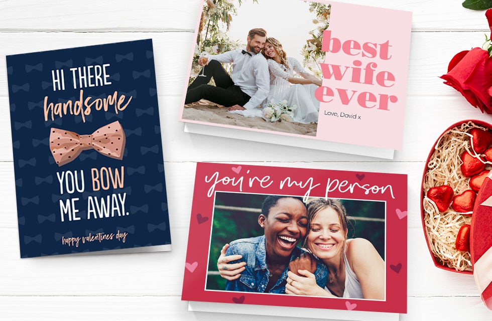 Love is definitely be in the air with these custom Valentine's Cards