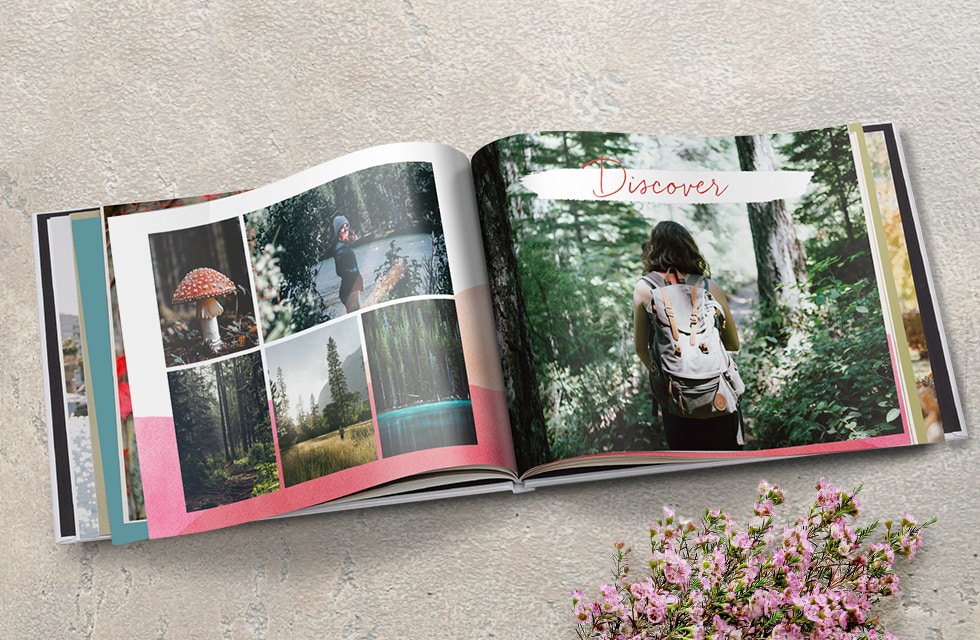 A4 Landscape Hardcover Photo Book "Dip Dye"