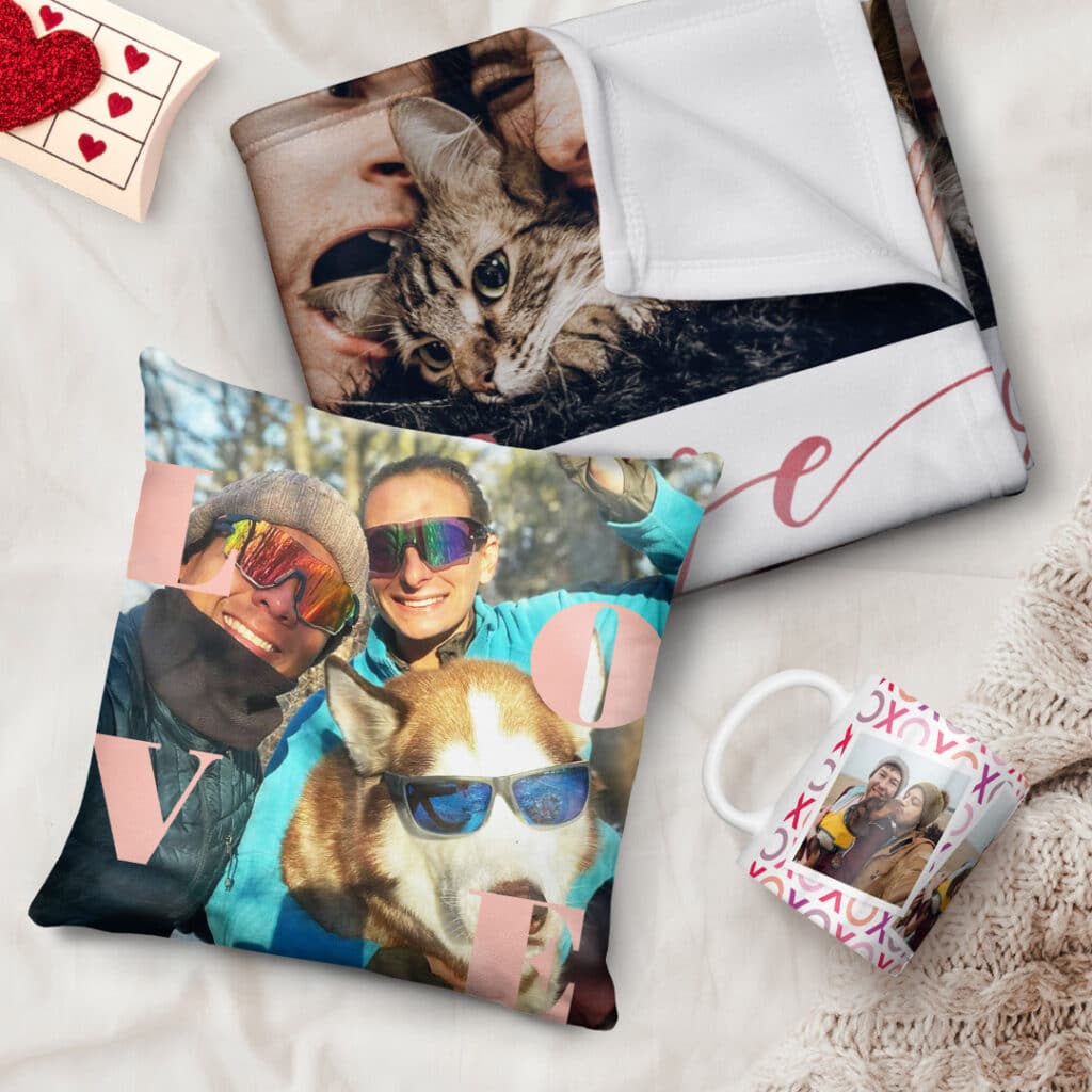 Selection of photo gifts from a birds eye view